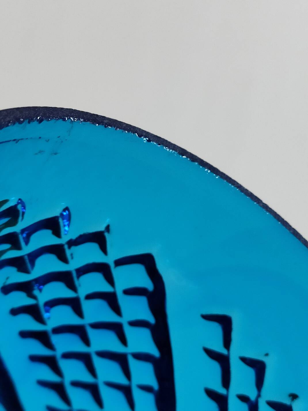Vase verre bleu