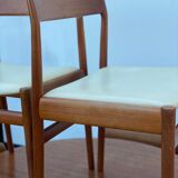 Table ronde scandinave en teck avec 4 chaises