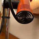 Chrome and orange quadripod lamp