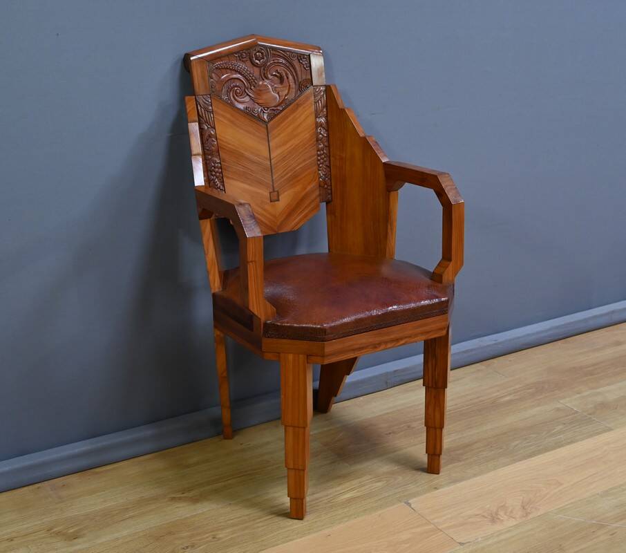 Set of 6 Rosewood Armchairs, Art Deco – 1910
