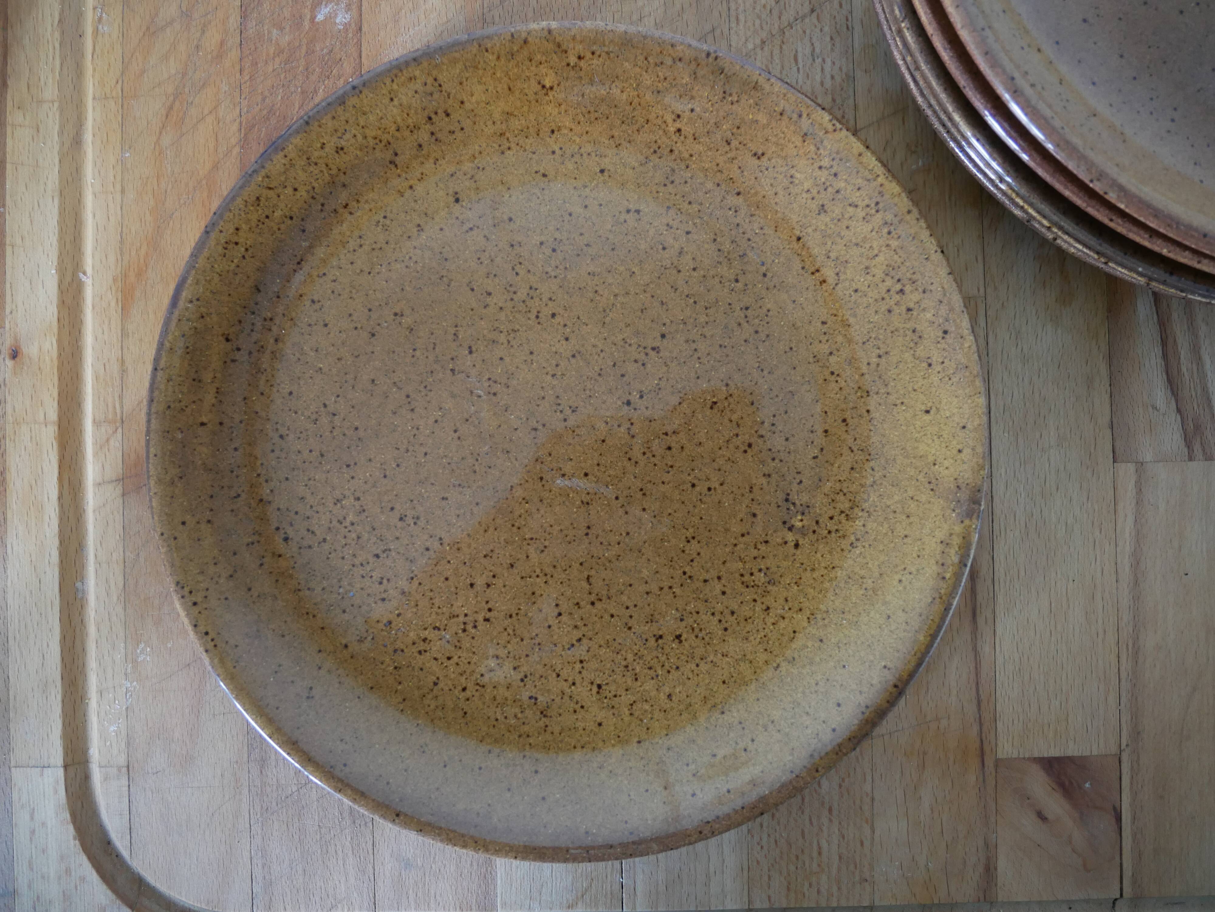 Lot of 6 plates "handmade" in Niderviller earthenware