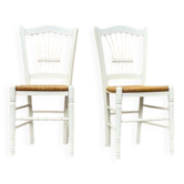 Paire Chaises campagne chic vintage