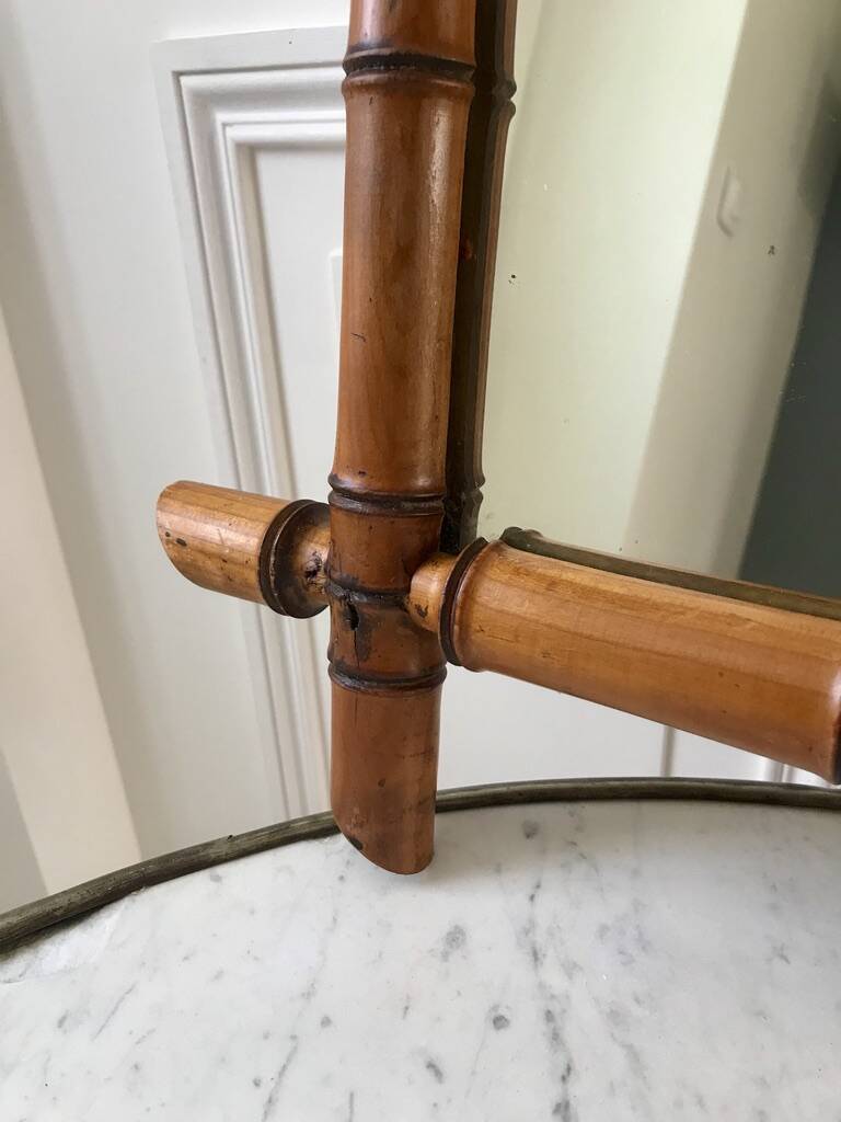 Barber mirror style bamboo XXth