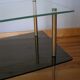 Coffee table double top glass and base brass 60 years