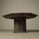 Fossil Stone Pedestal Coffee Table, France, 1970's