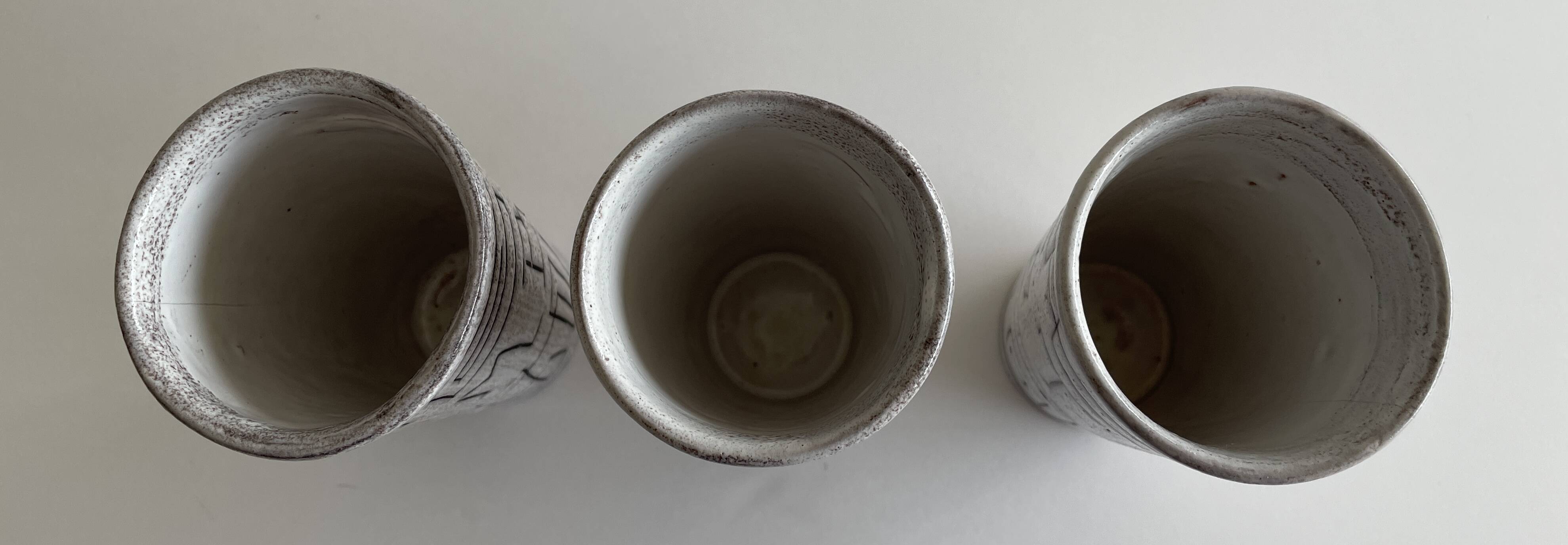 Large goblets for orangeade or small ceramic vases from the 1960s-70s.