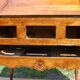 Sloping desk, secretary, donkey back Louis XV walnut.