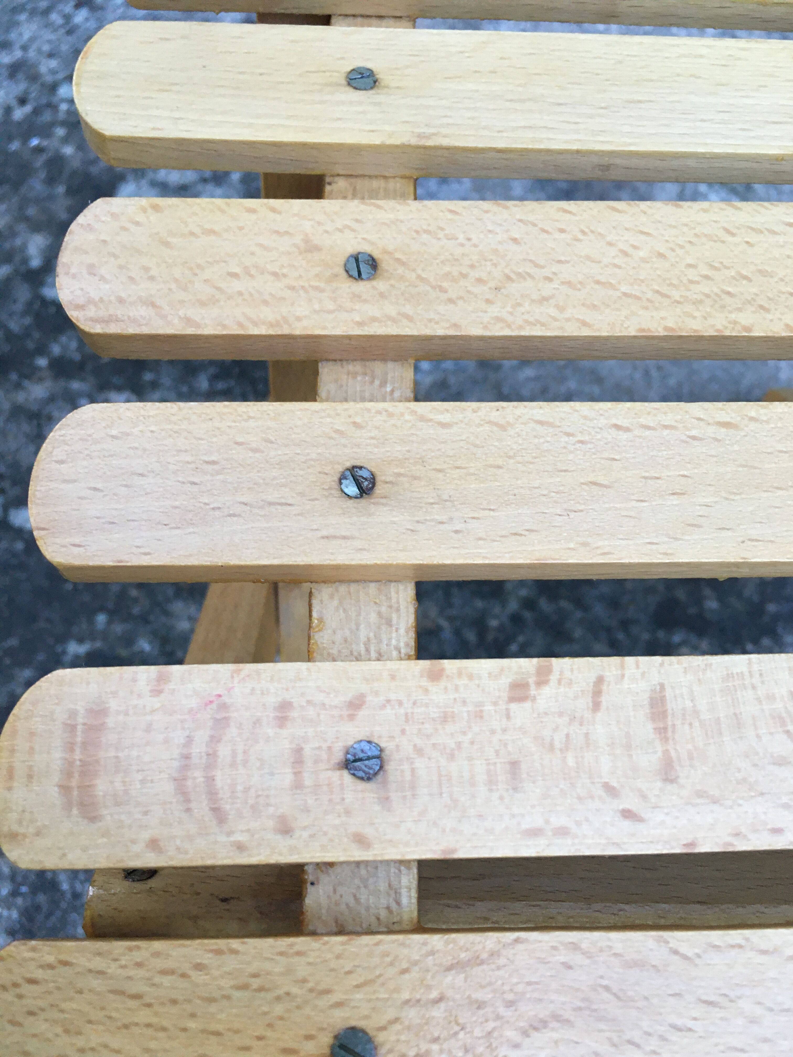 Vintage wooden folding stool