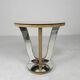 Art Deco coffee table, side table, with mirror glass and walnut veneer, 1930s