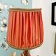 Vintage brass foot lamp with pleated lampshade