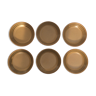 Set of six hollow plates in sarreguemines sandstone Atelier d'art dimension: diameter -21cm -pr-4cm-