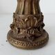 Vintage candlestick Gargoyles studio in golden resin