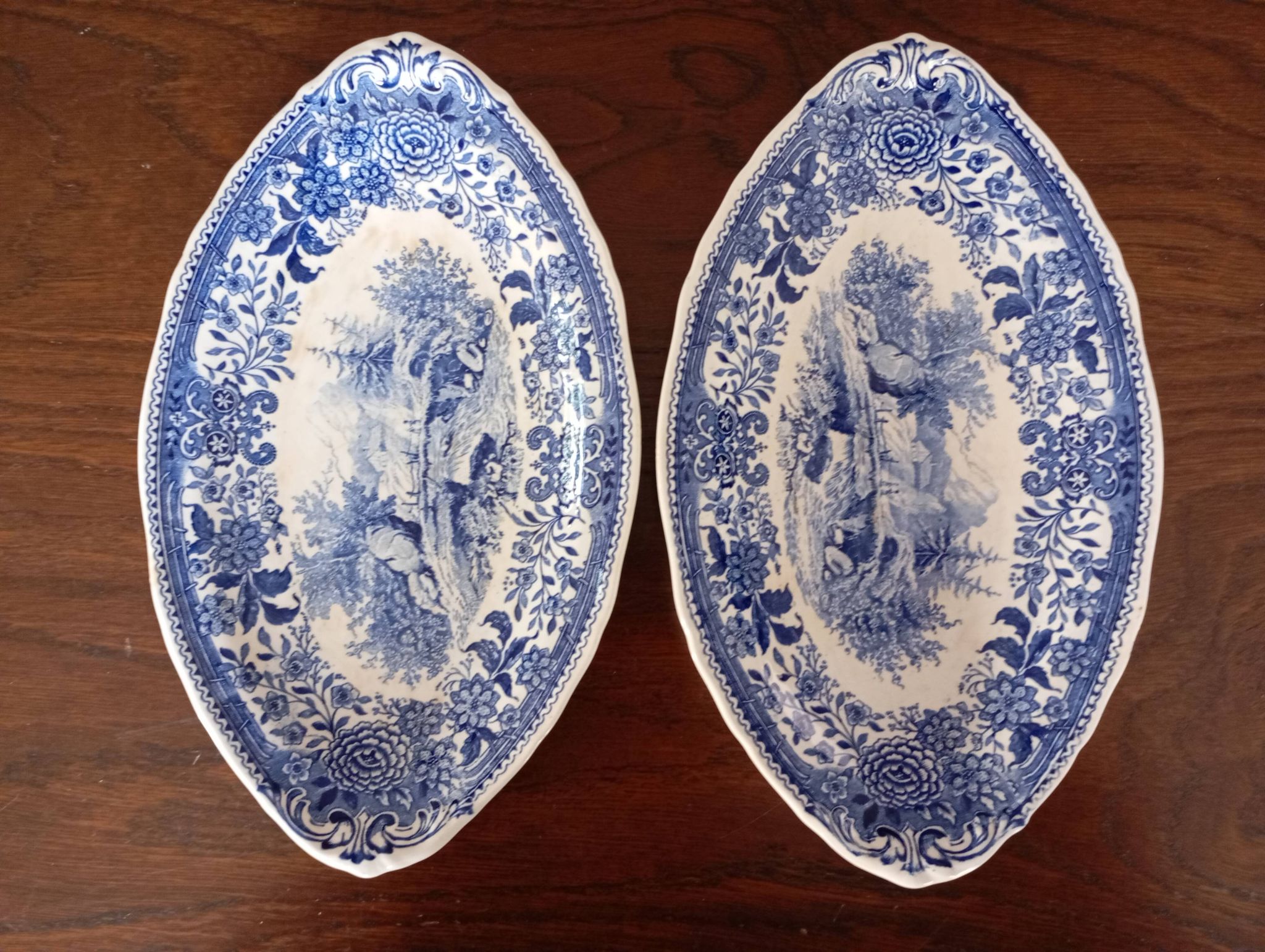 "Burgenland" blue bowls Villeroy & Boch Mettlach