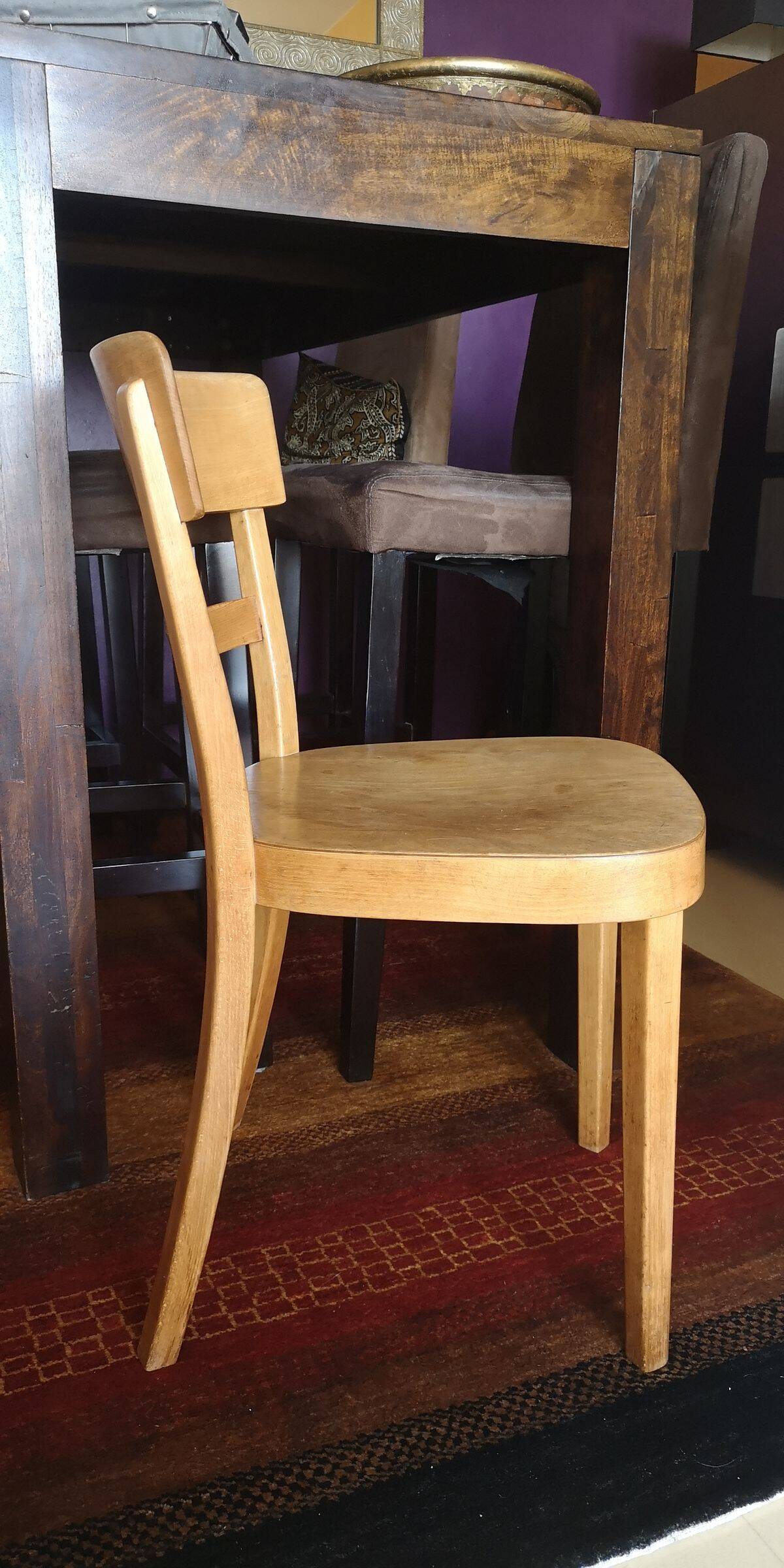 Horgen Glarus bistro chair, signed and made in Switzerland - 1950s