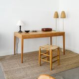 French Mid Century Wooden "N17" Stool by Charlotte Perriand, 1960s