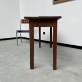 Small old console in solid oak, with spindle legs