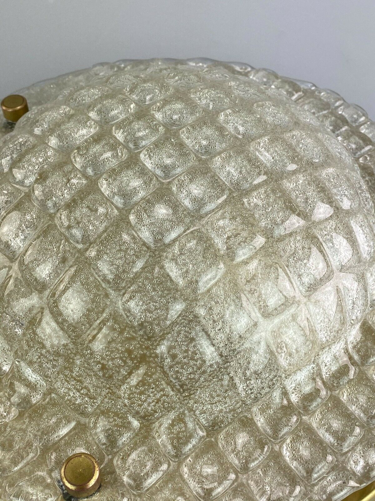 70s Fischer Leuchten ceiling lamp glass space design lamp 70s