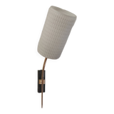 Wall lamp in gilded brass and opaline - mid. 20th century