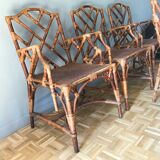 Rattan armchairs