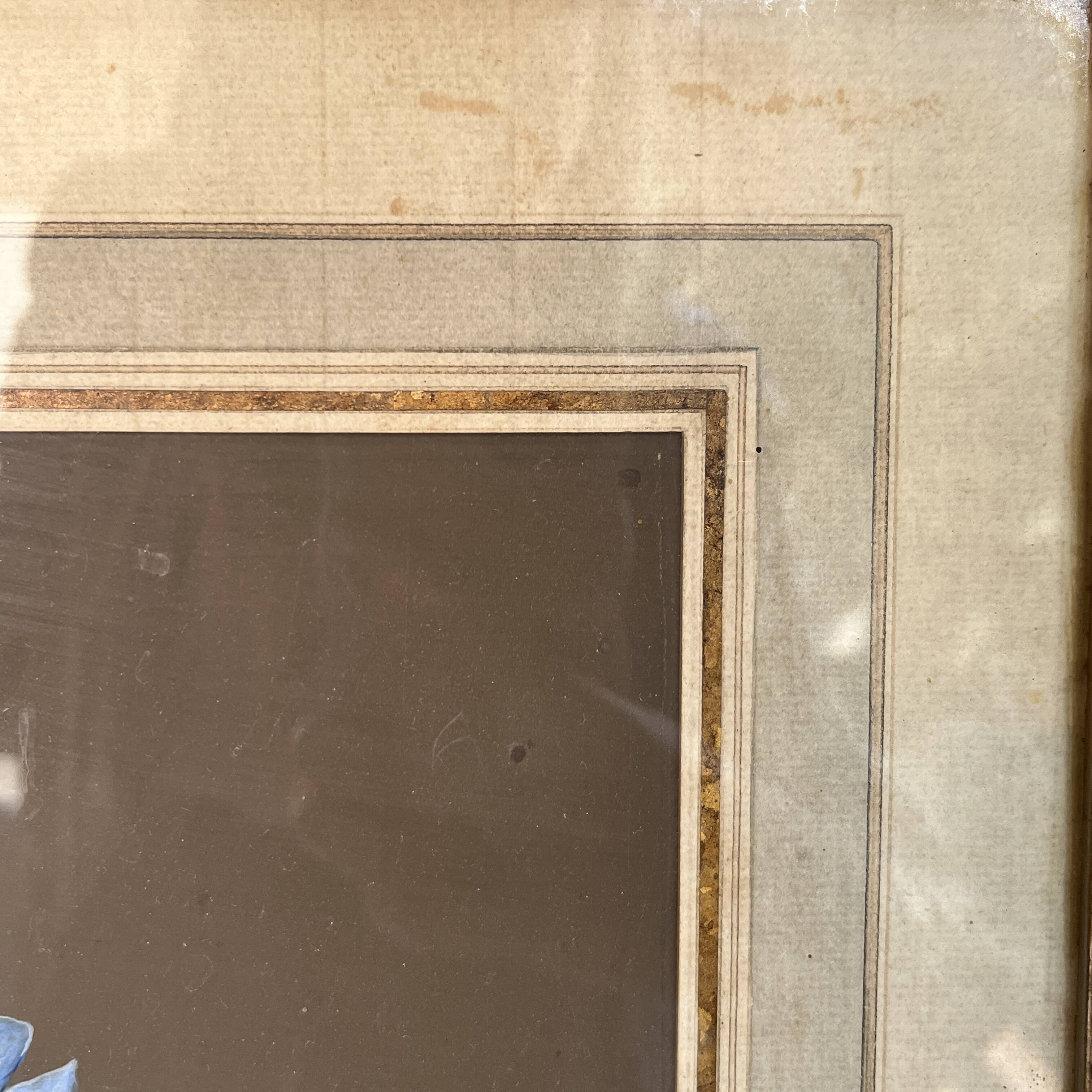 “Bouquet of flowers” still life painting in Neo Classical style, gouache on paper, ca 1830