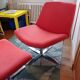 Fauteuil lounge pivotant et ottoman