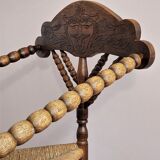 Chaise triangulaire hollandaise Bobbin Turners, années 1900.