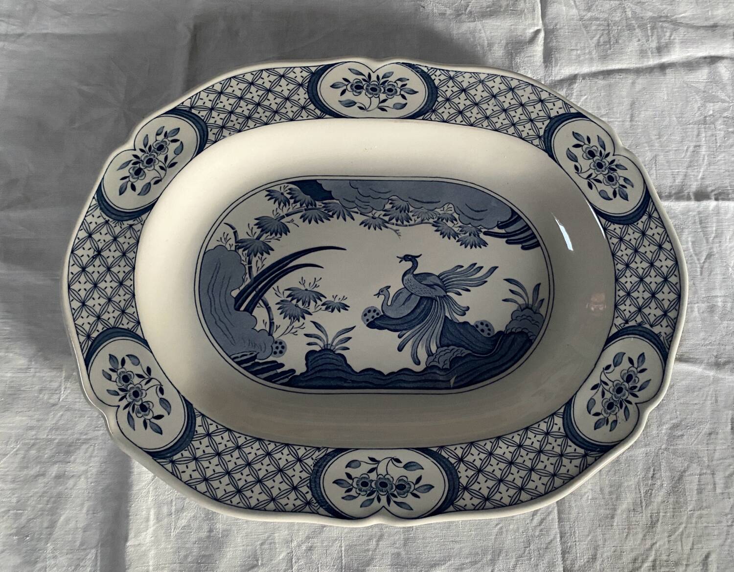 Large Old Chelsea Mason's Old Oval Dish