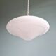 Art Deco pendant light in white opaline glass, conical, 1920s-30s