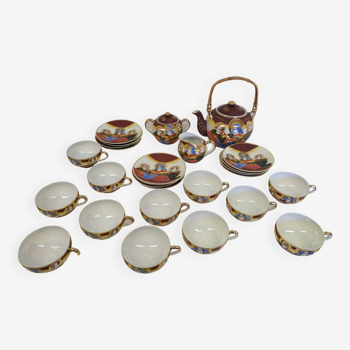 Satsuma porcelain tea set 12 cups
