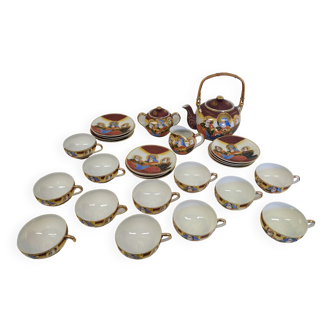 Satsuma porcelain tea set 12 cups