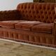 Crushed velvet button back sofa