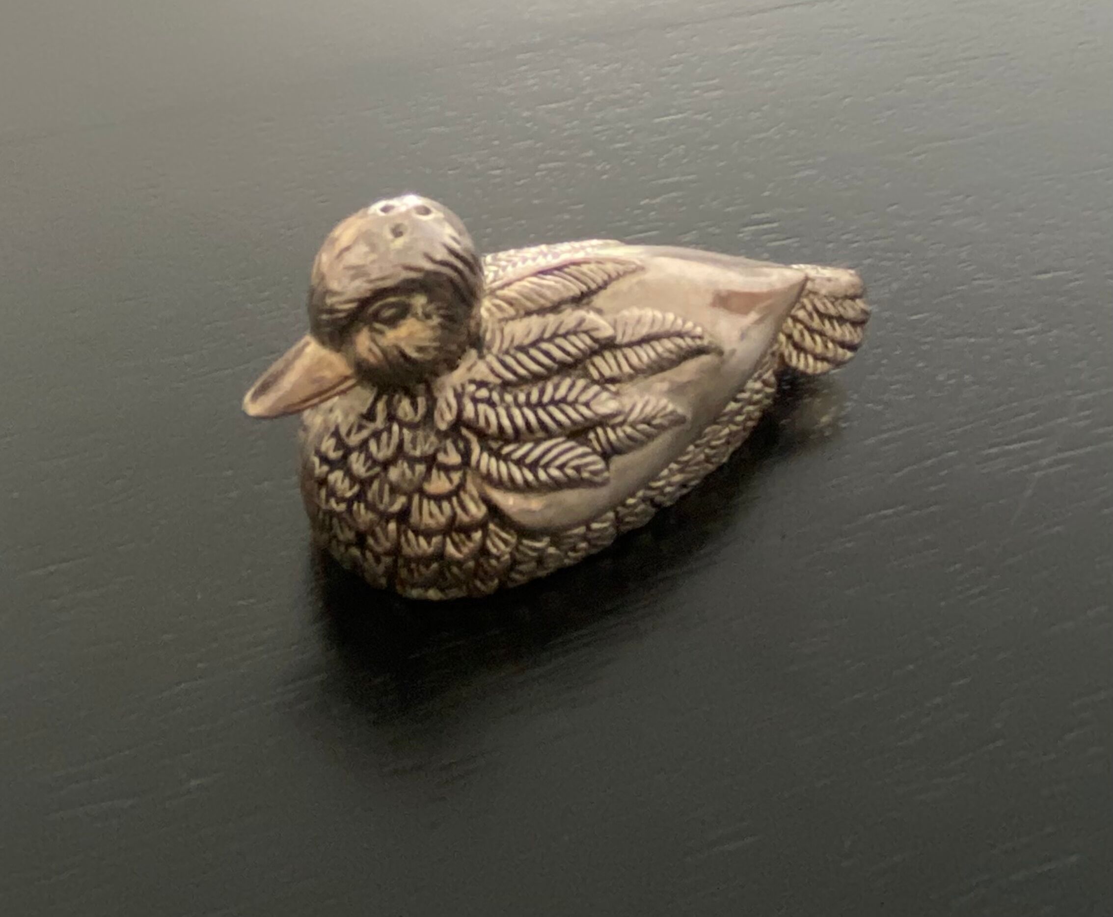 Salt and pepper shaker duck form brand silea