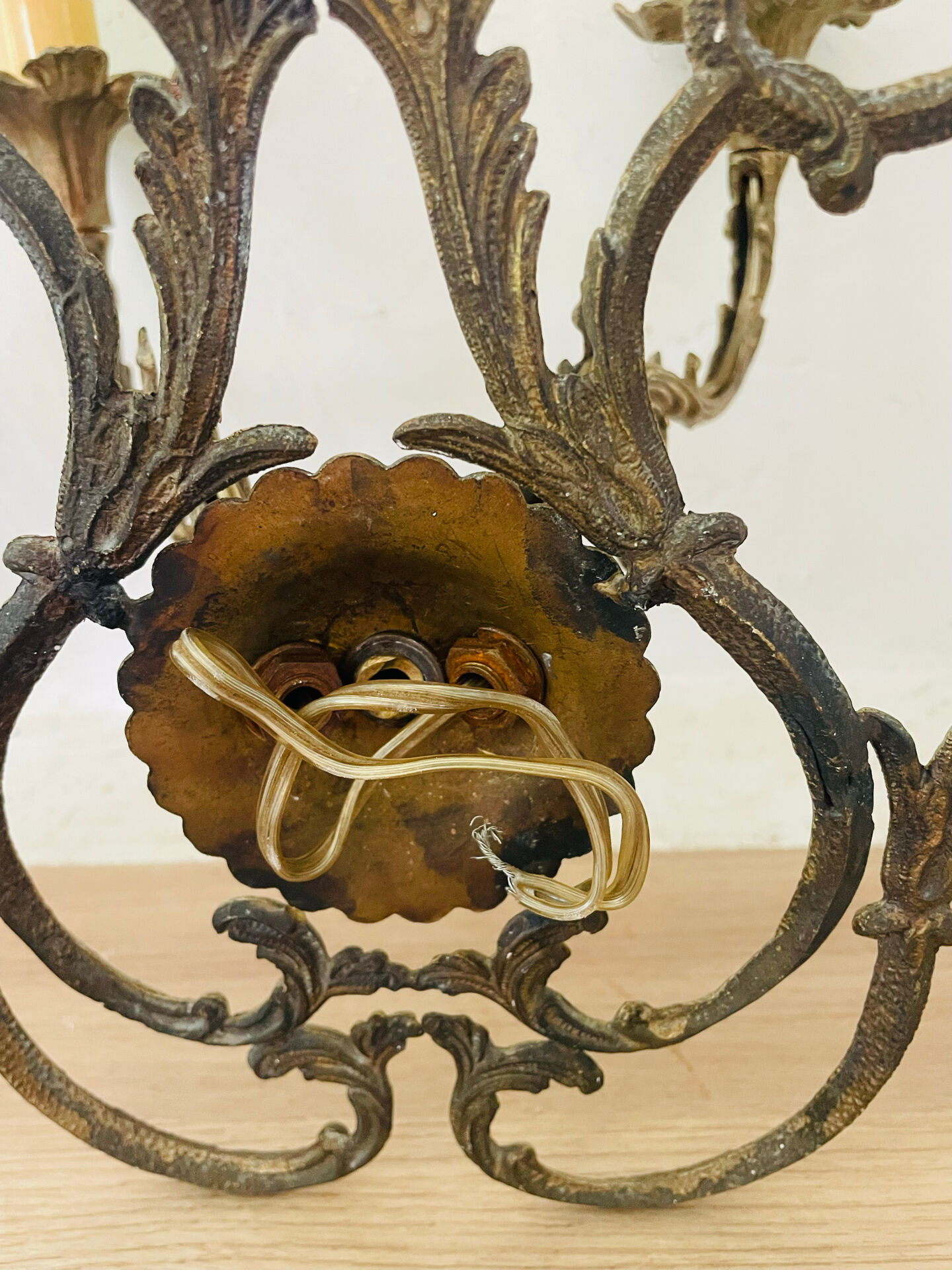 Large vintage Italian baroque wall light