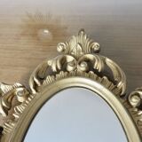 Small baroque mirror in gilded resin, made in Italy, 1970