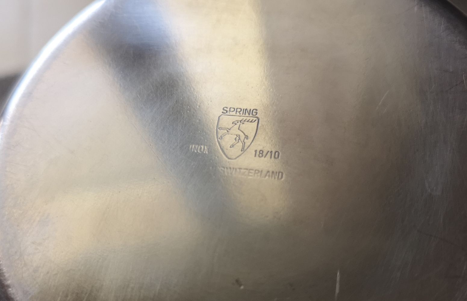 Stainless steel ice bucket Spring, made in Switzerland - 1970s/80s