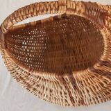 Old banana basket with wicker two colors