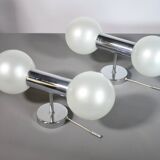 Space Age Wall Lights in Chrome by Motoko Ishii for Staff, 1970s