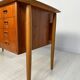 1960s Vintage Mid-Century Curved Danish Teak Writing Desk