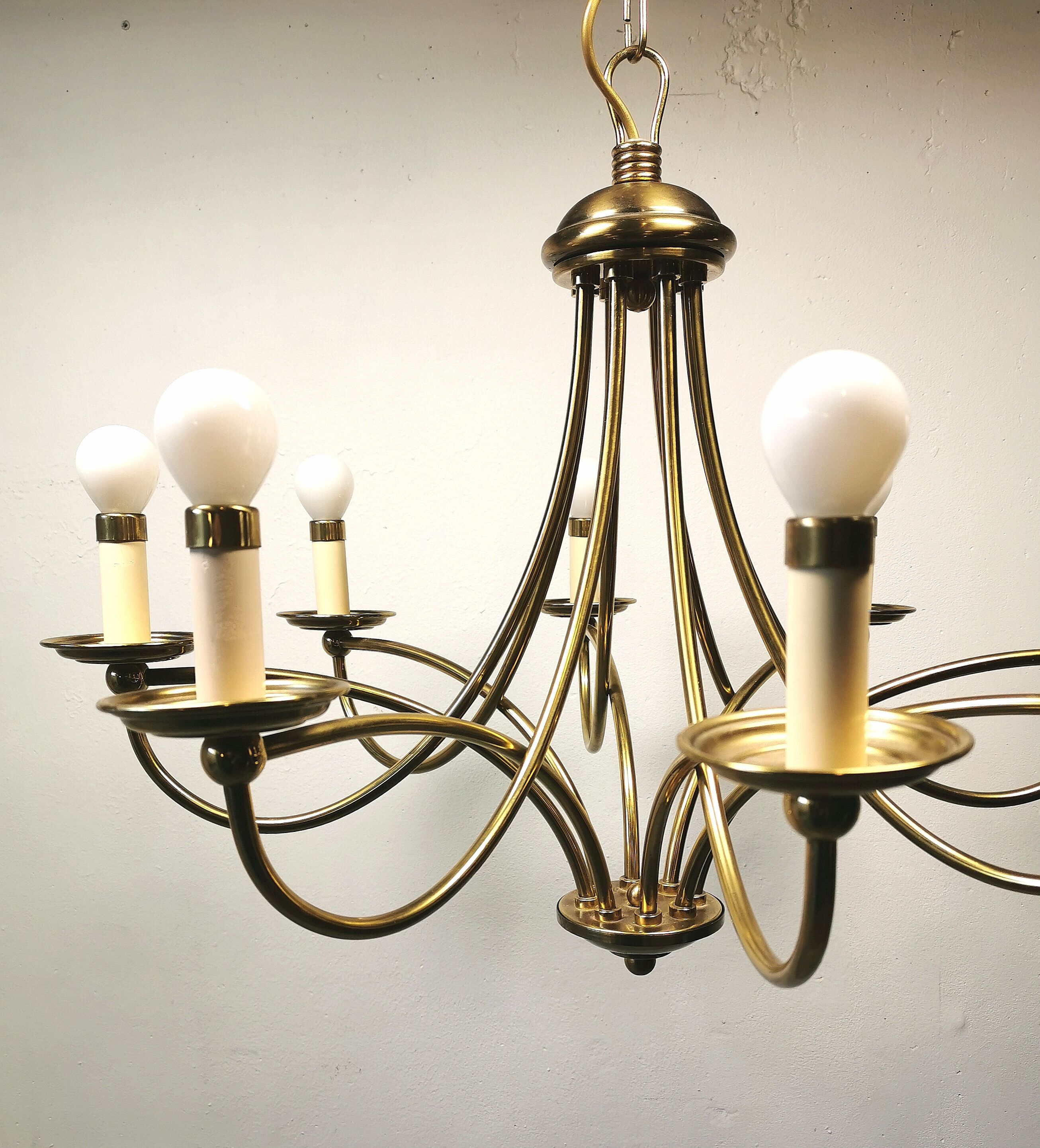 Brass chandelier 70/80