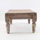 Antique Bajot stool in weathered wood: richly patinated decorative table.