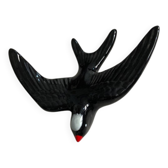 Hirondelle céramique vintage L17cm