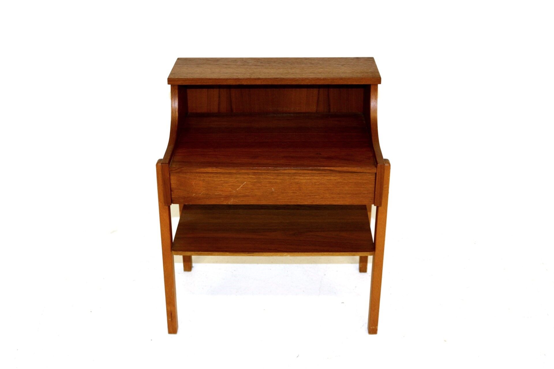 Teak and beech bedside table, Sweden, 1960