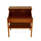 Teak and beech bedside table, Sweden, 1960