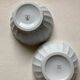 Large vintage white faceted Limoges porcelain bowls