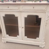 Old buffet 2 doors windows patina Shabby chic