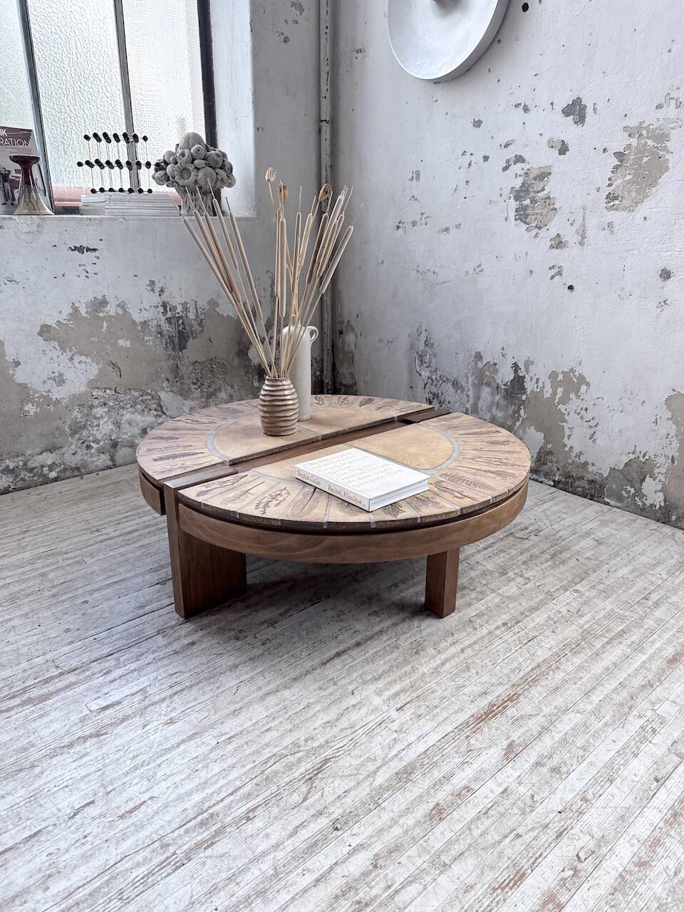 Table basse Roger Capron « grain de café »