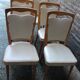 série de 8 chaises vintage skaï et bois
