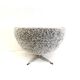 Grey swivel armchair with metal star base made in the 70s