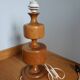 Turned wooden foot lamp from the 70s space age