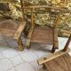 Ancient Baoulé African chairs in carved wood, Wabi-Sabi.